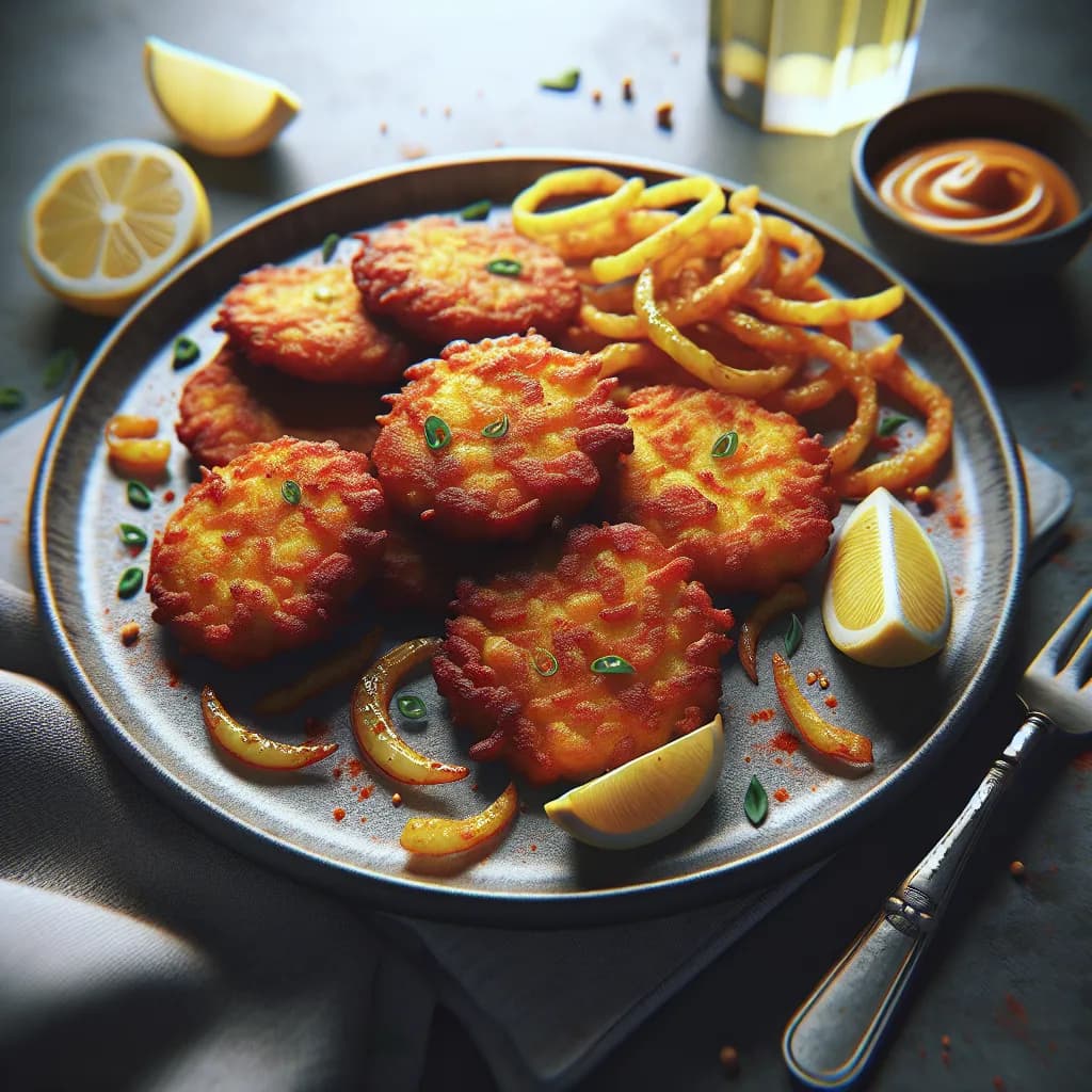 Spicy Potato and Onion Fritters