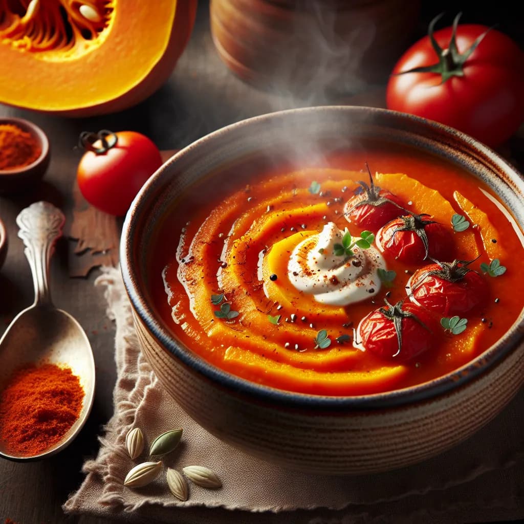 Spicy Pumpkin and Tomato Soup