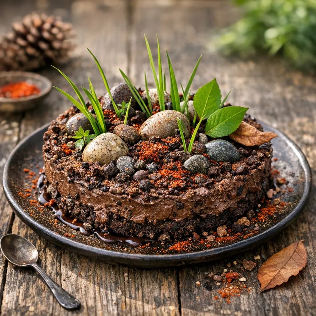 Spicy Rock and Grass Mud Pie