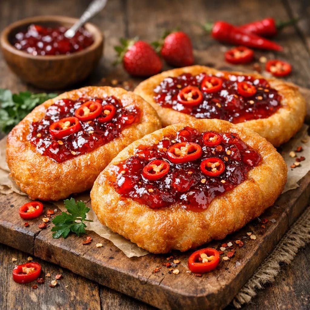 Spicy Romanian Strawberry Jam Langosi