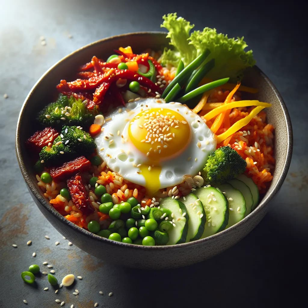 Spicy Saucy Crunchy Rice Bowl