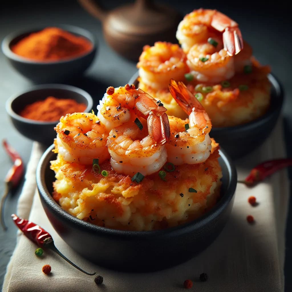 Spicy Shrimp Mashed Potato Cakes