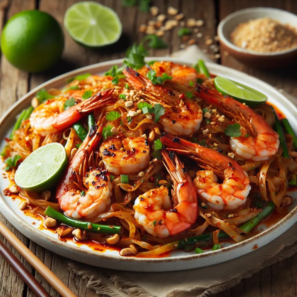 Spicy Shrimp Pad Thai