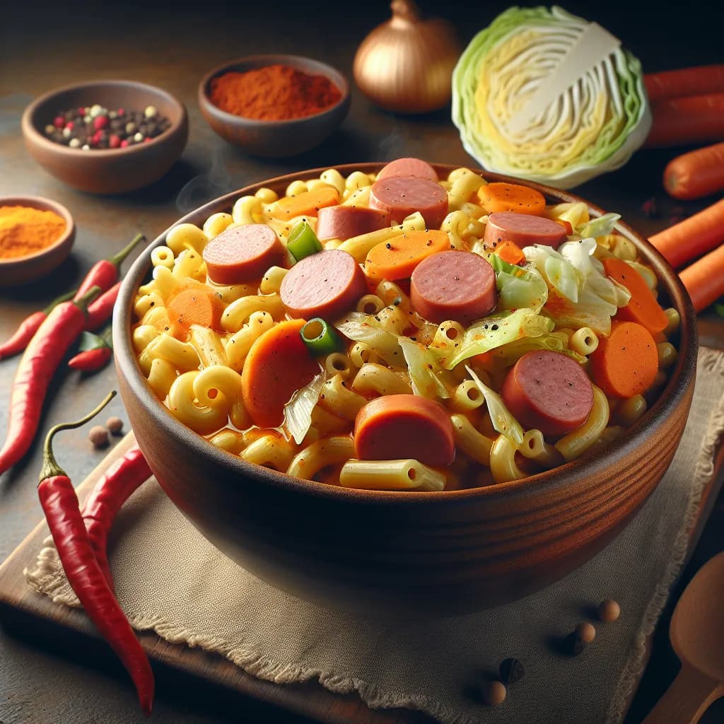 Spicy Sopas with Hotdogs