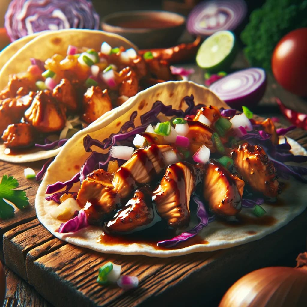 Spicy Teriyaki Chicken Tacos