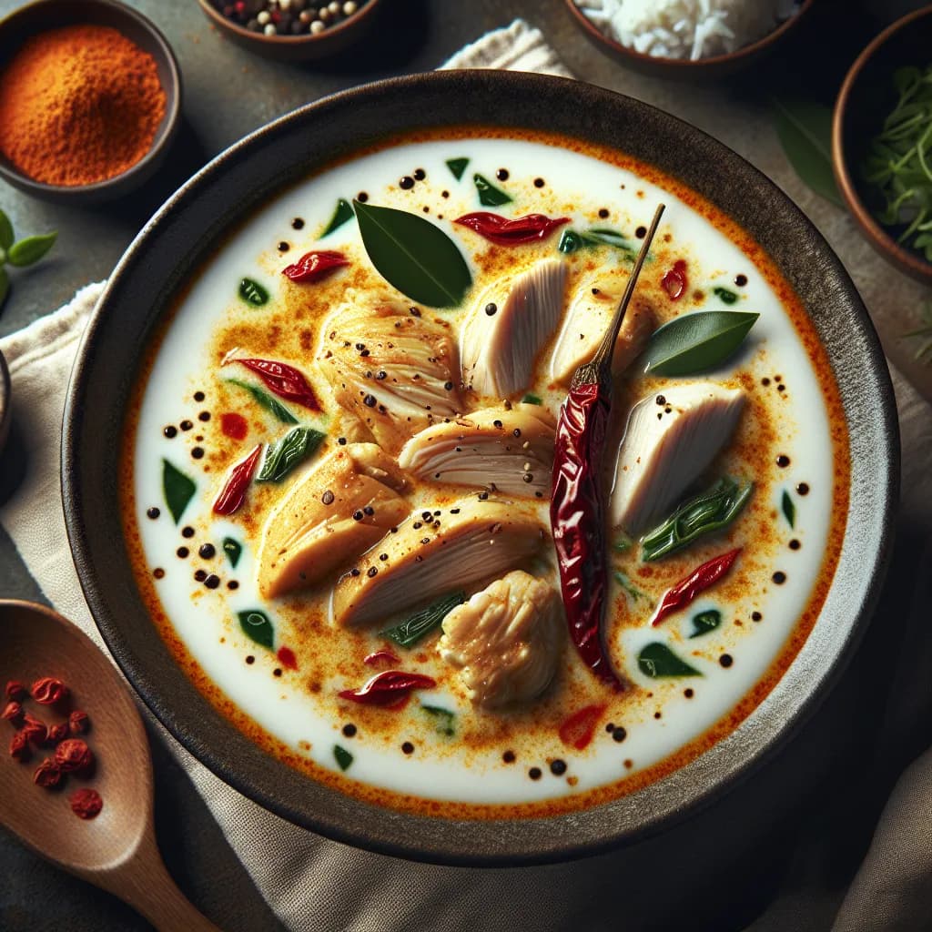 Spicy Thai Coconut Chicken Soup