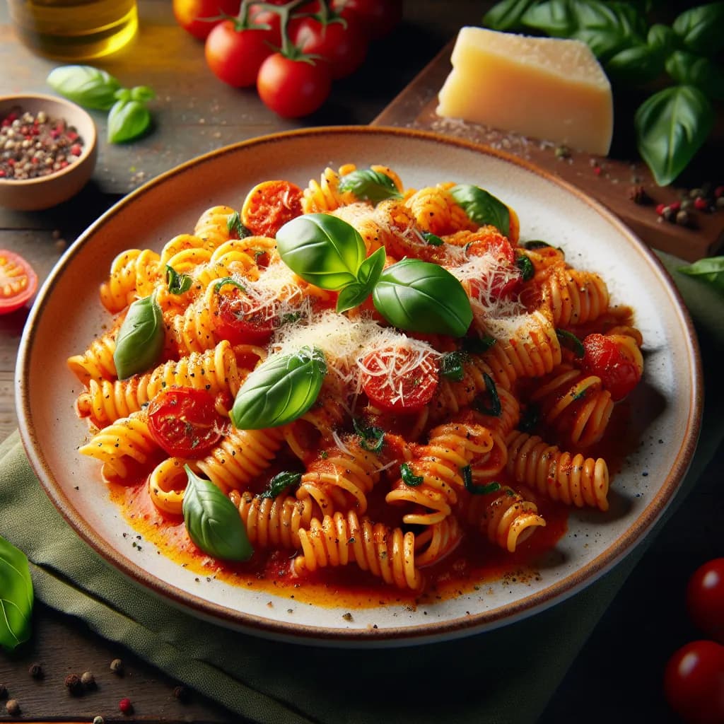 Spicy Tomato Basil Pasta