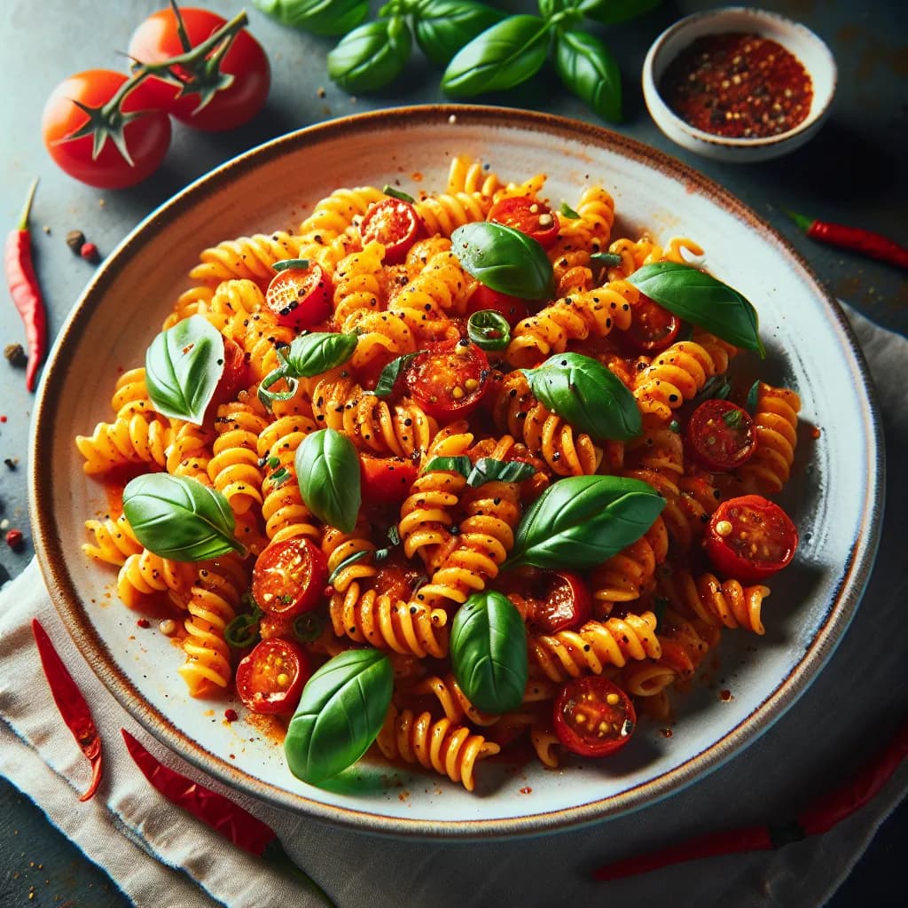 Spicy Tomato Basil Pasta