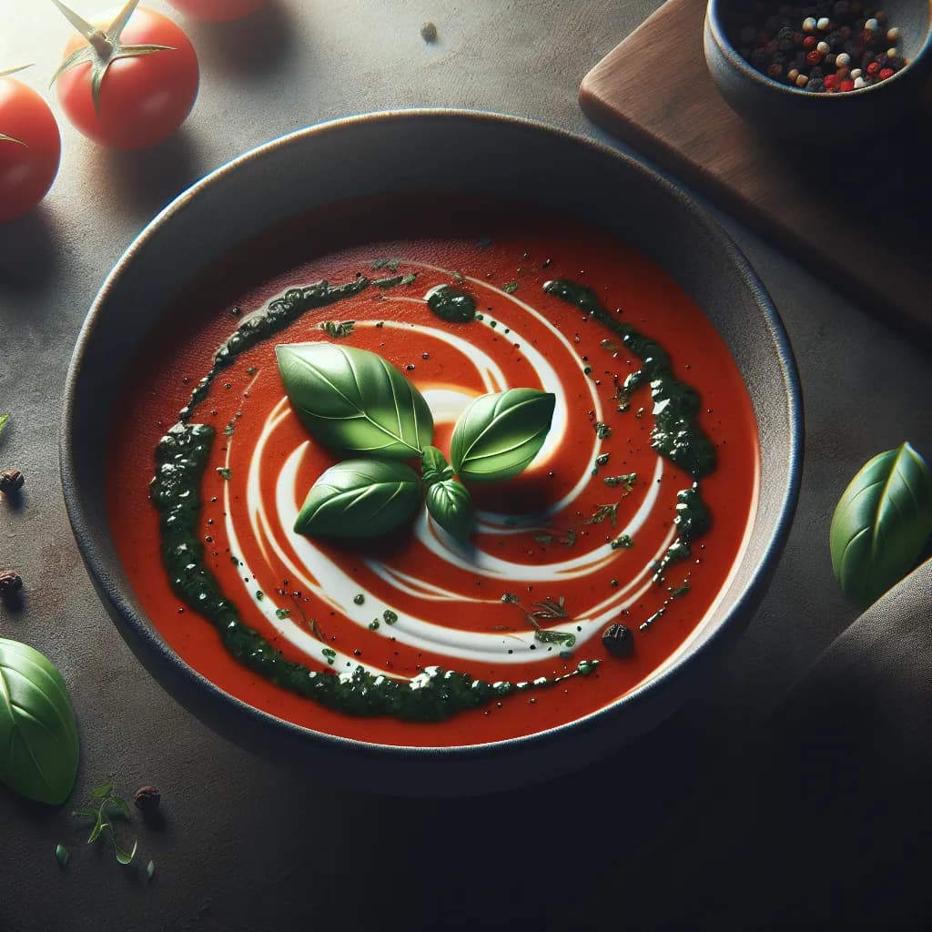 Spicy Tomato Basil Soup