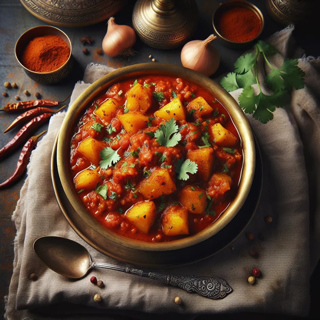 Spicy Tomato Potato Curry