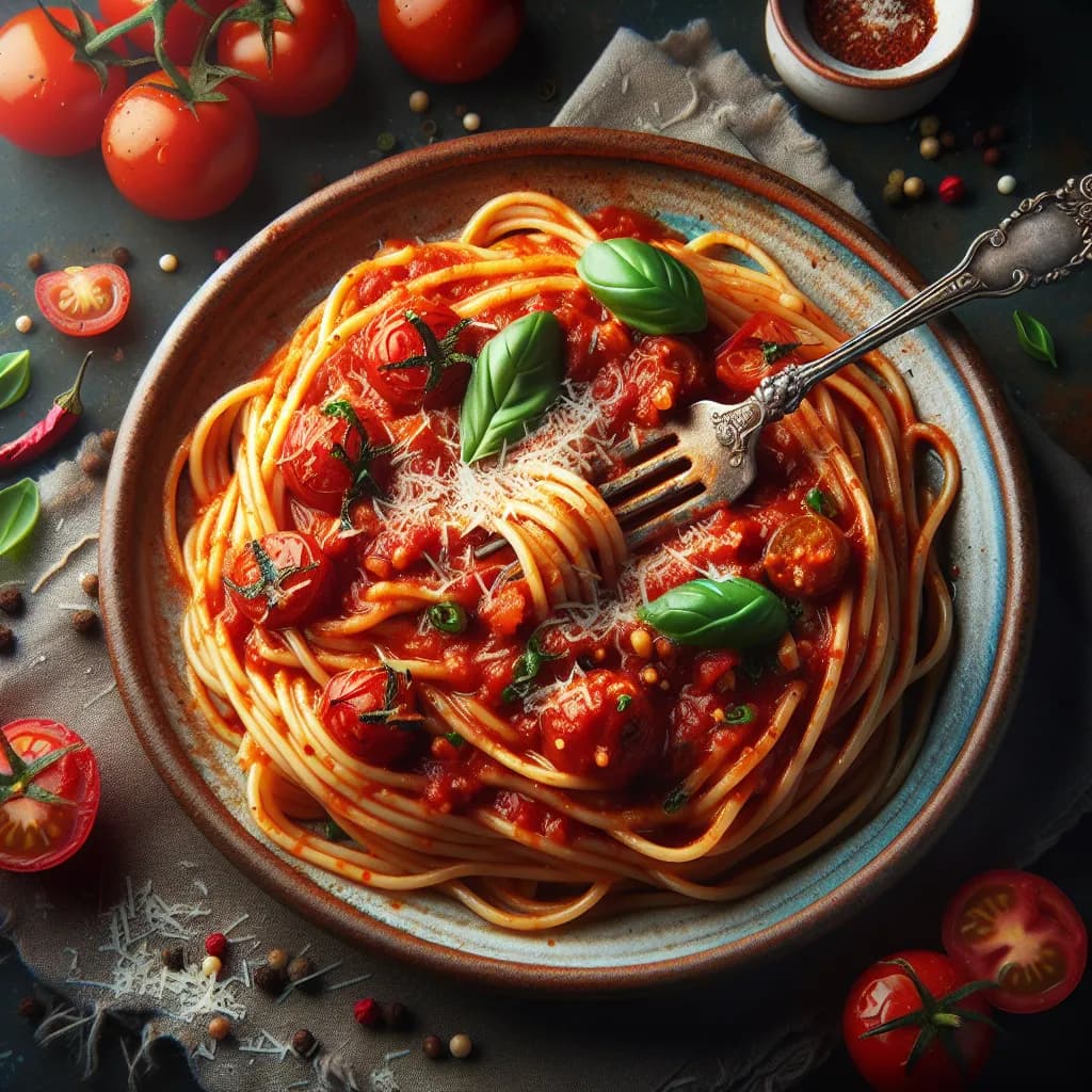 Spicy Tomato Sauce Pasta