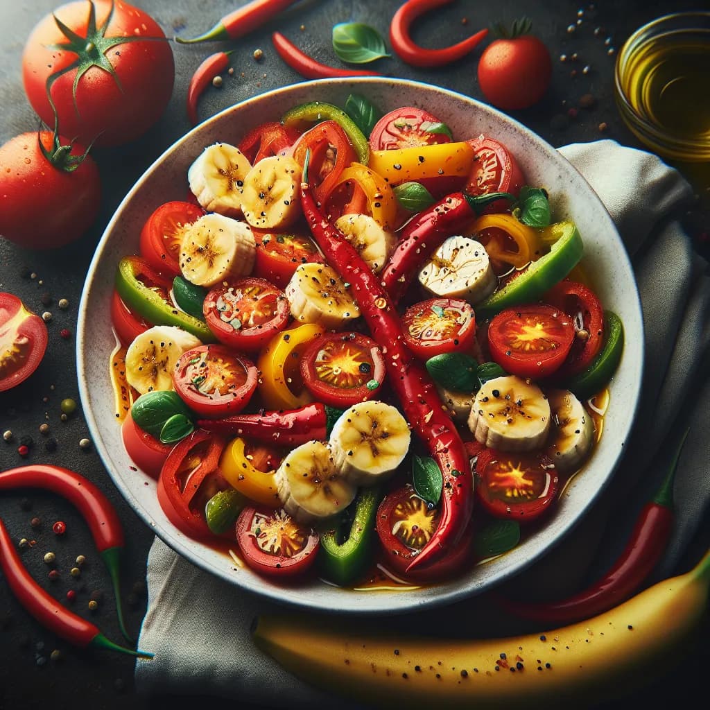Spicy Tomato and Banana Salad