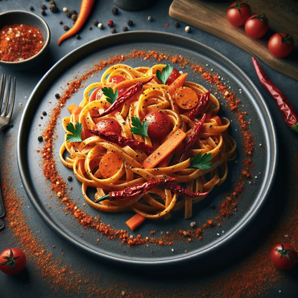 Spicy Tomato and Carrot Pasta