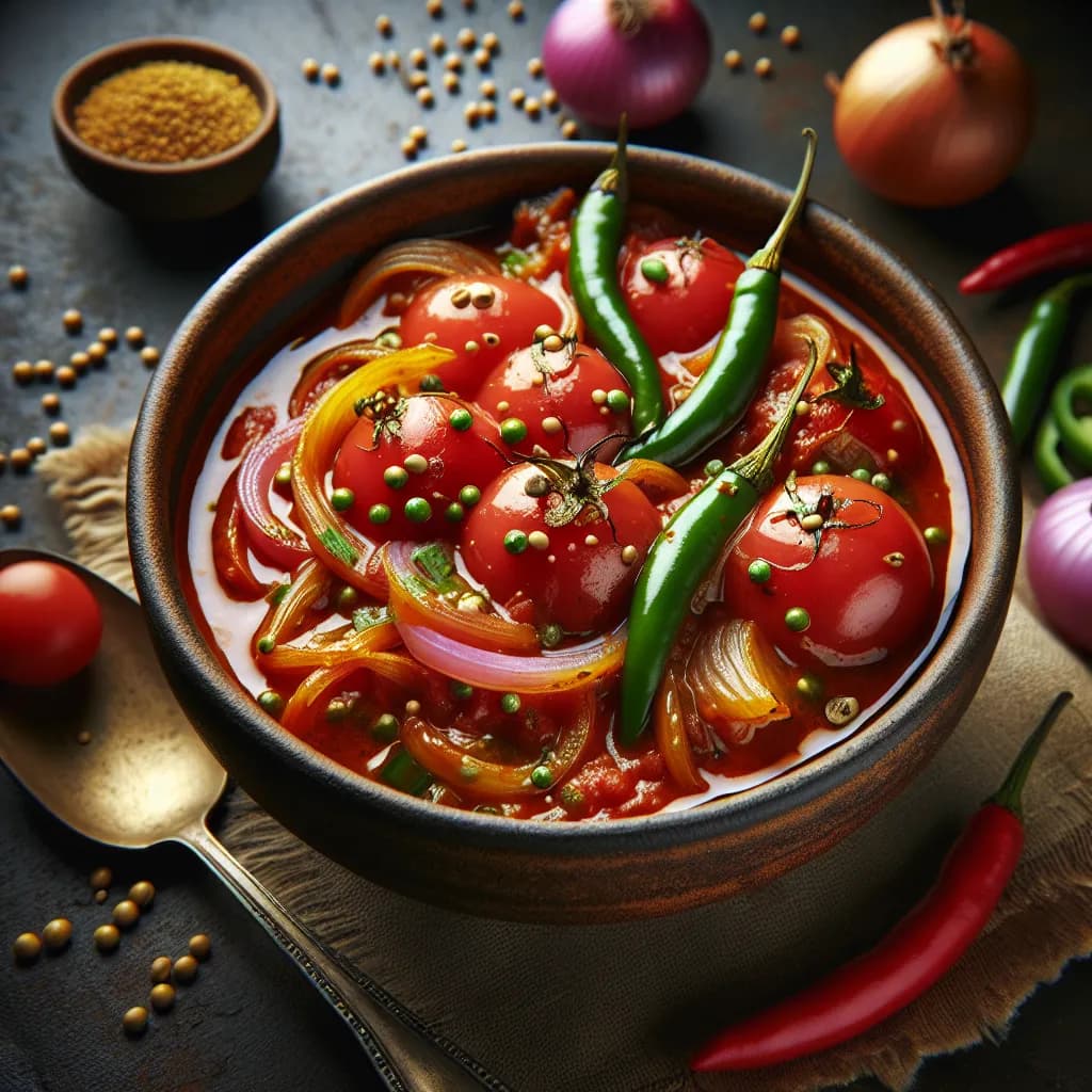 Spicy Tomato and Onion Curry