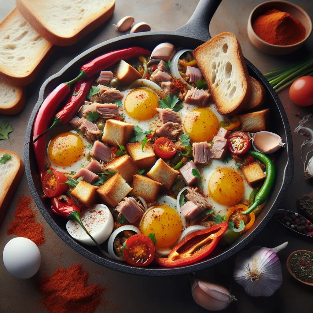 Spicy Tuna Bread Skillet