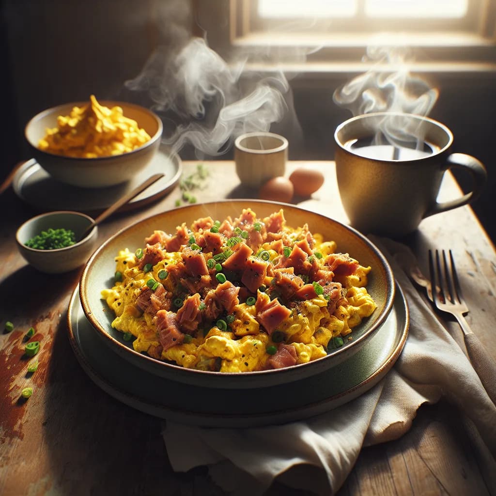 Spicy Tuna Egg Scramble