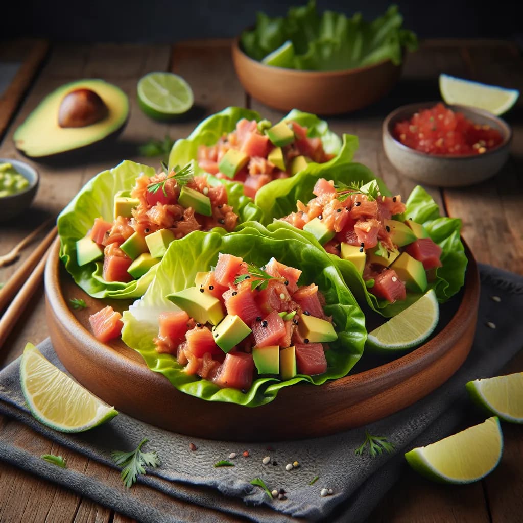 Spicy Tuna Lettuce Wraps