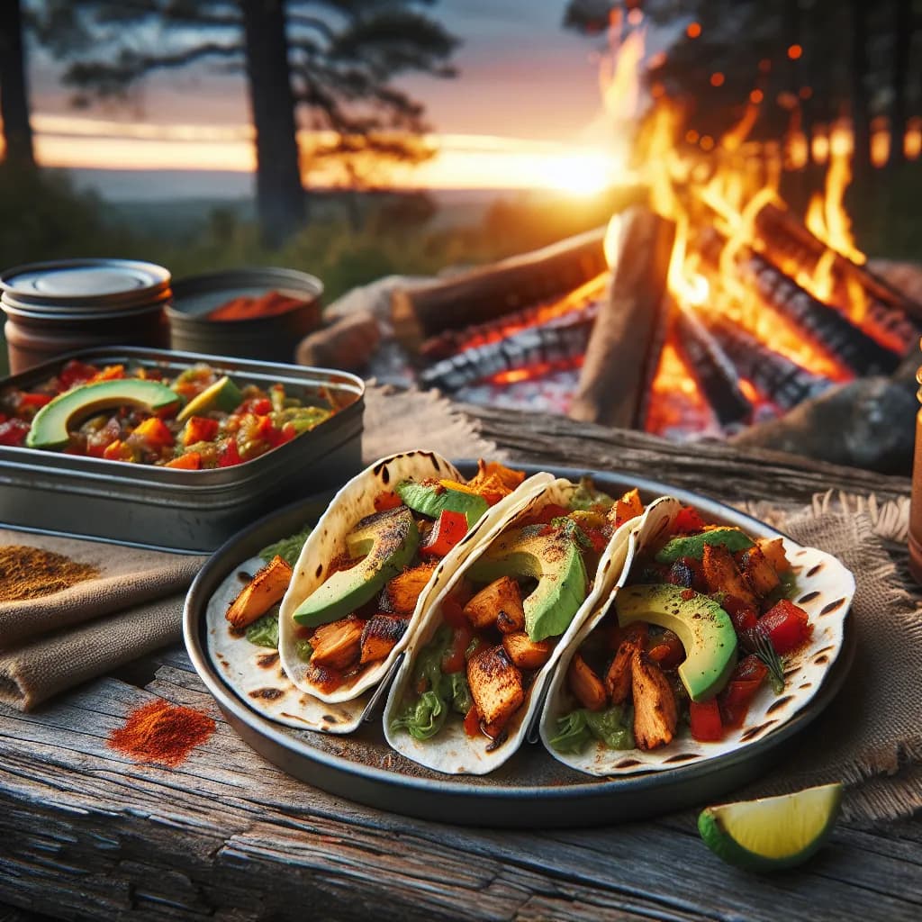 Spicy Turkey and Avocado Campfire Tacos