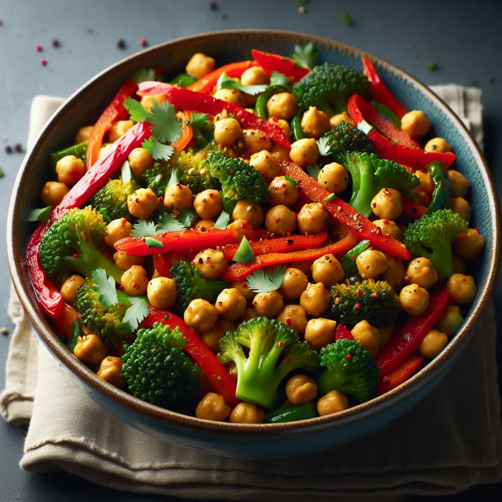 Spicy Vegan Chickpea Stir-Fry
