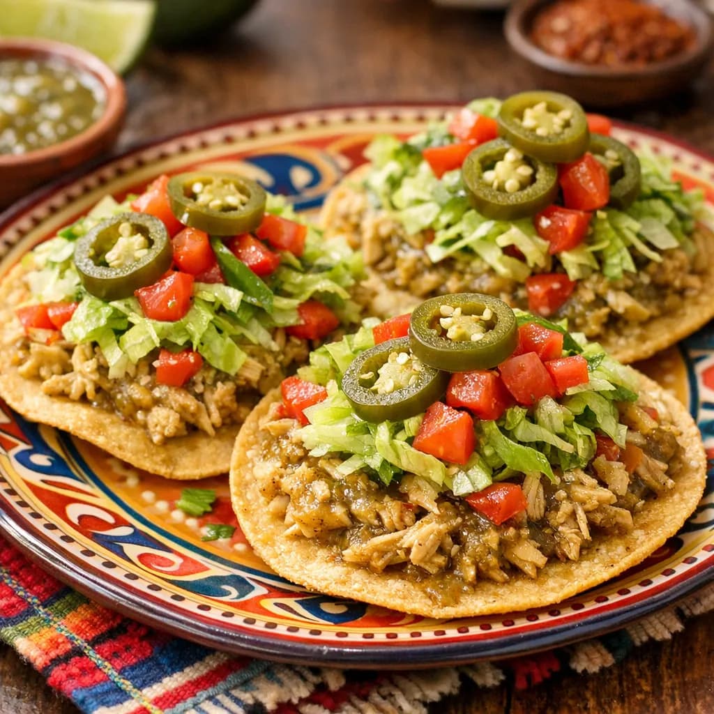 Spicy Vegan Jackfruit Tostadas