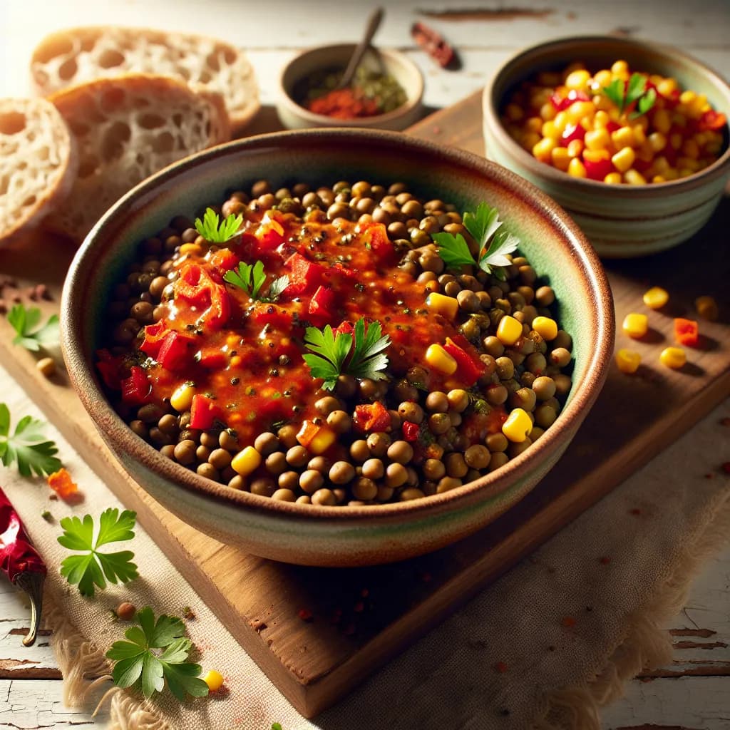 Spicy Vegan Lentil Bowl