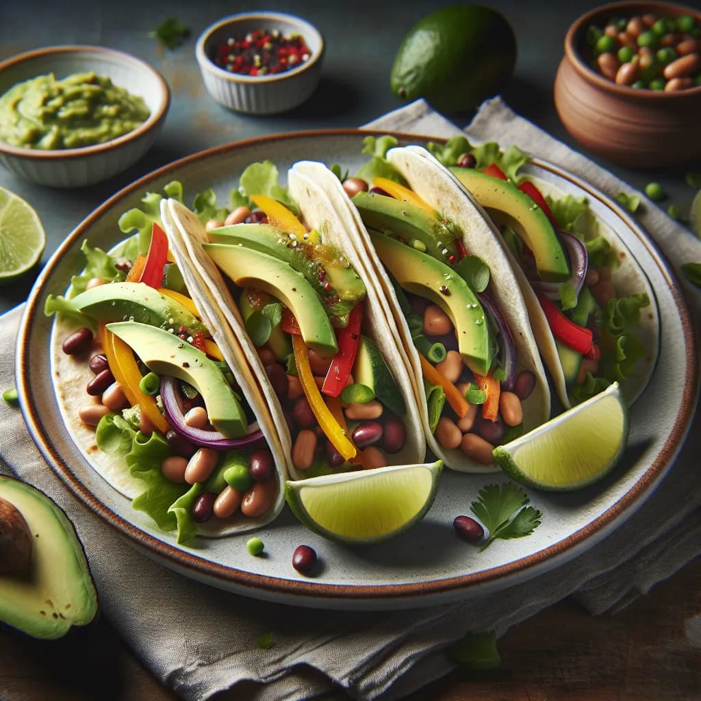 Spicy Veggie and Bean Tacos