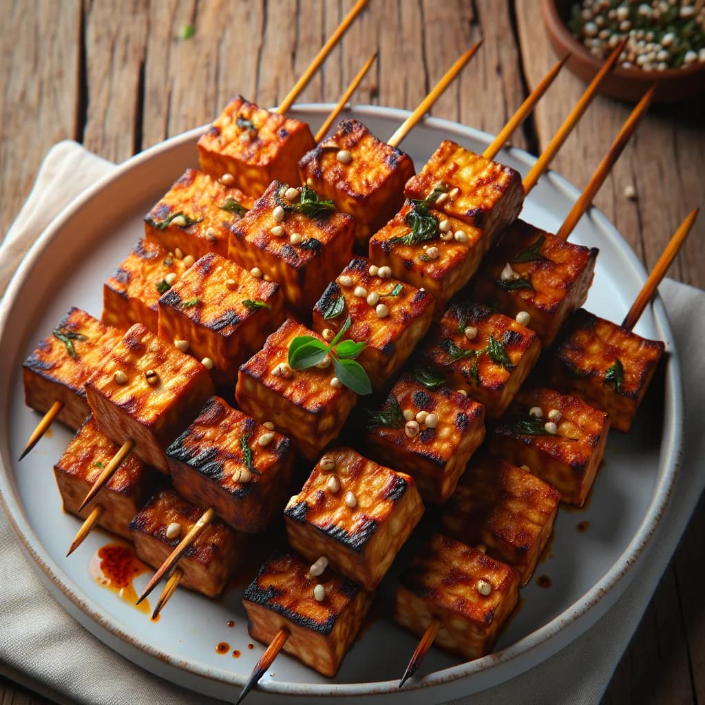 Spiedini di Tempeh alla Griglia