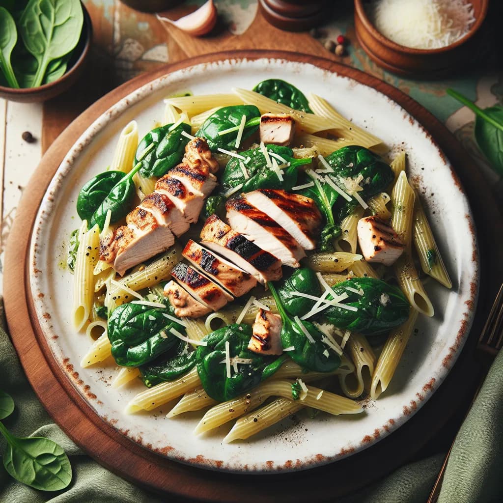 Spinach and Chicken Pasta