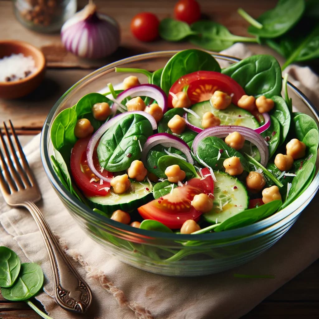 Spinach and Chickpea Salad