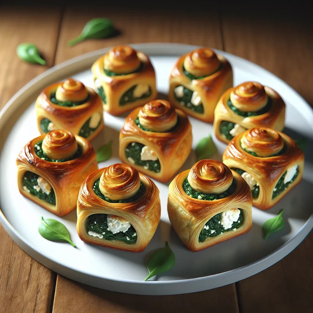 Spinach and Feta Puff Pastry Bites