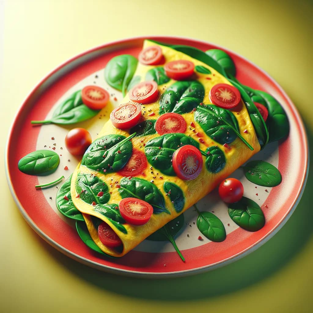 Spinach and Tomato Omelet
