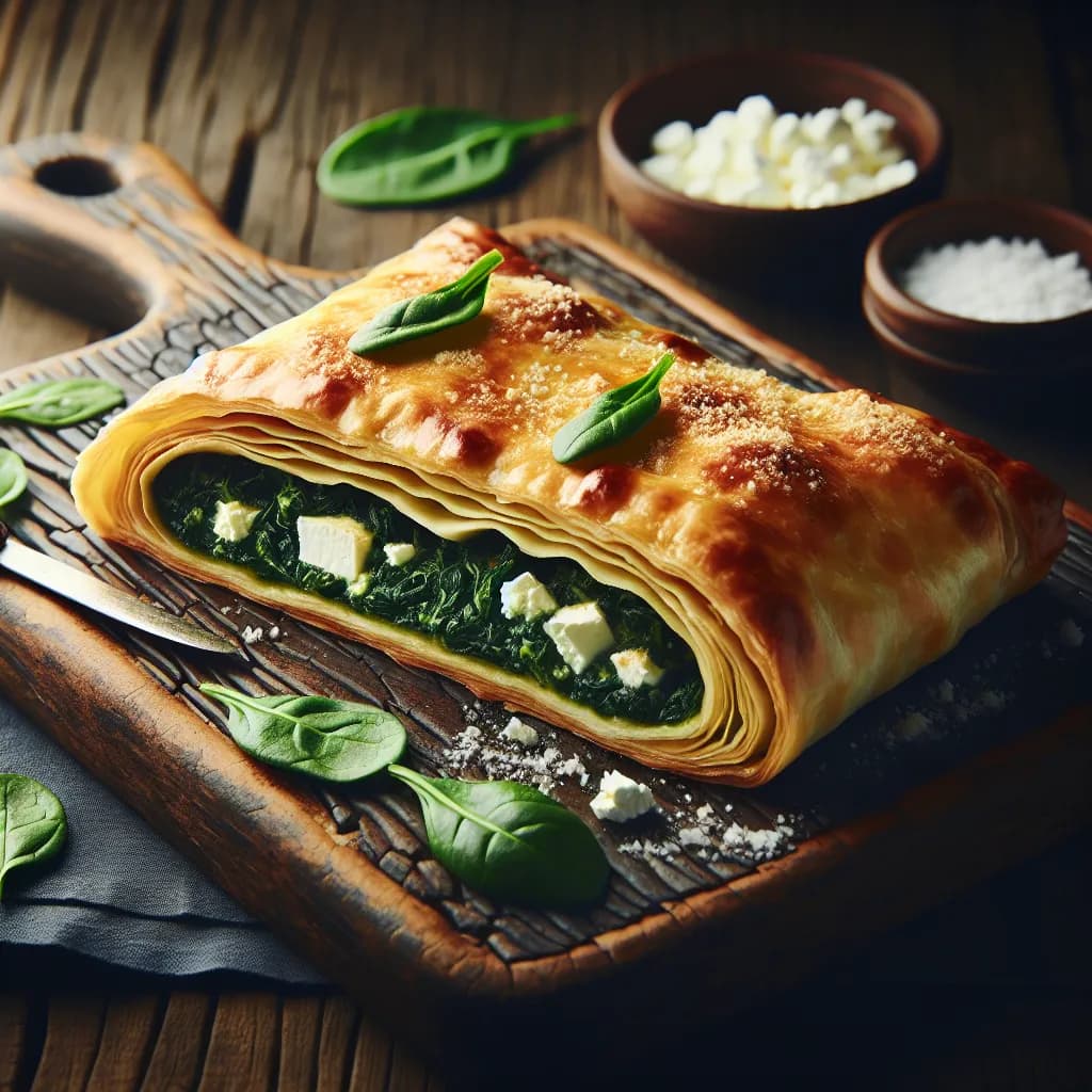 Spinat-Schafkäse-Strudel