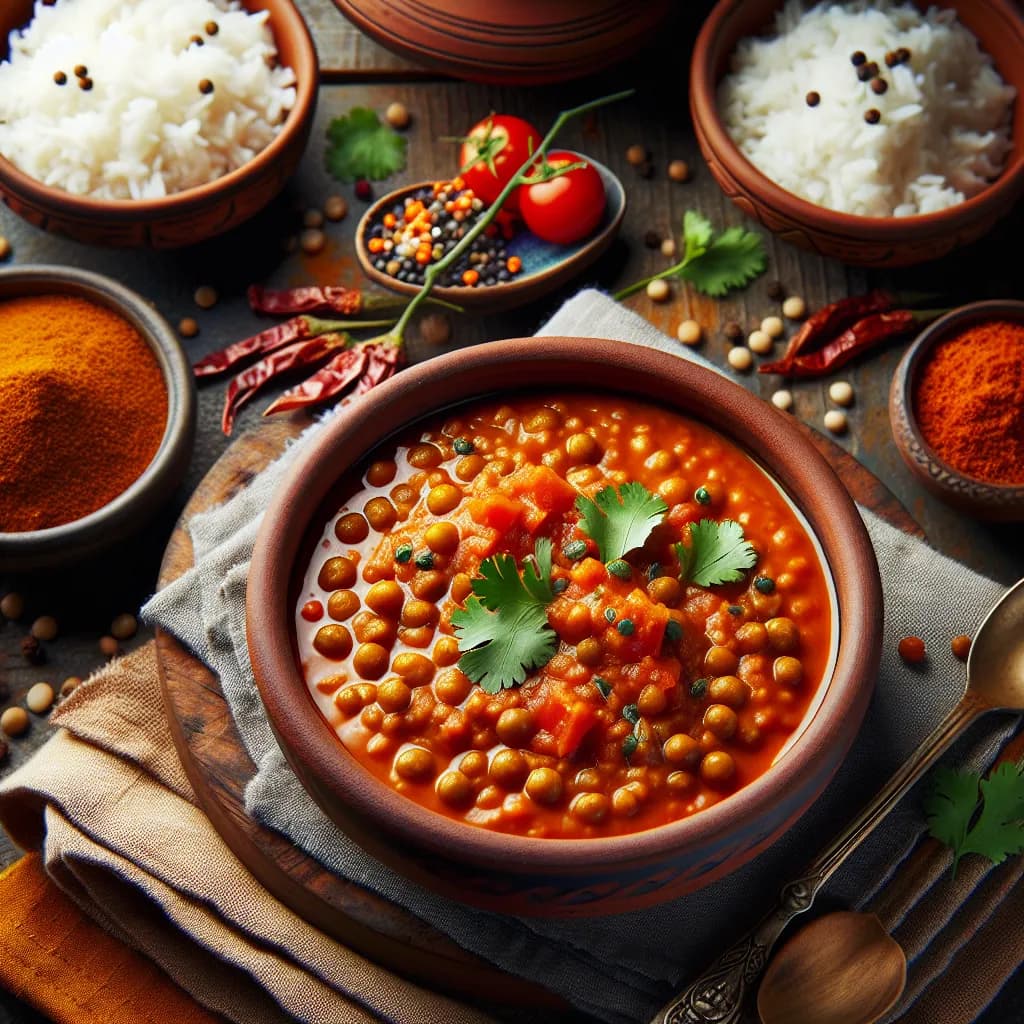 Sri Lankischer Tomaten-Linsen-Curry