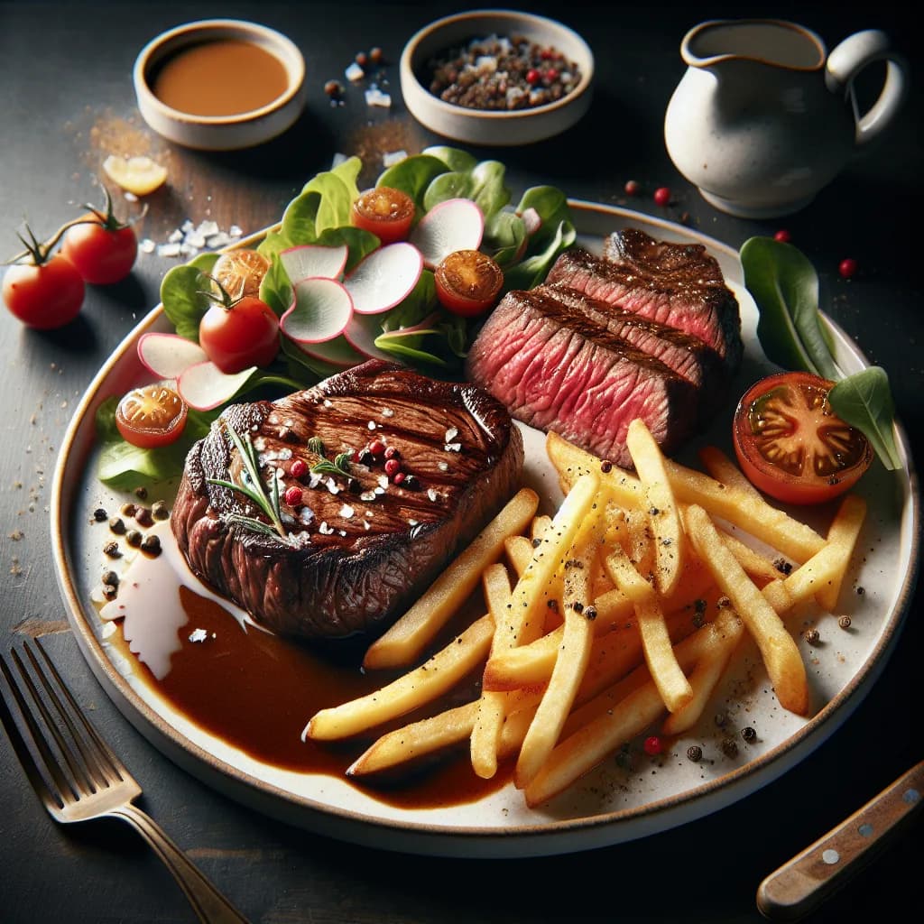 Steak Classique avec Frites Allégées