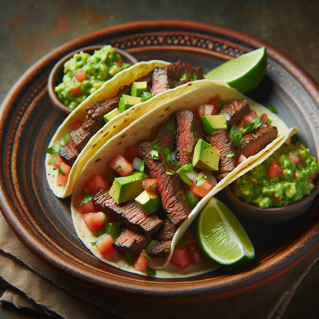 Steak Tacos with Avocado Salsa