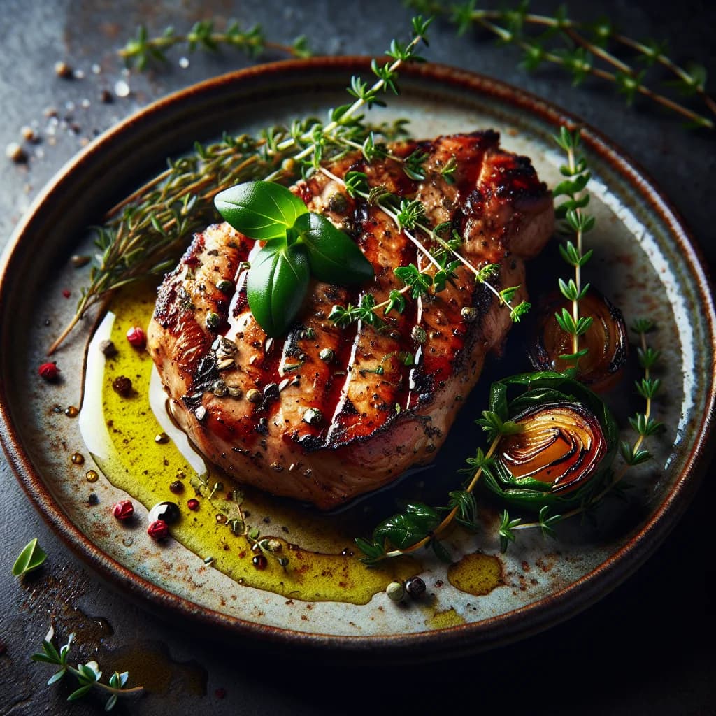 Steak de dinde grillé aux herbes