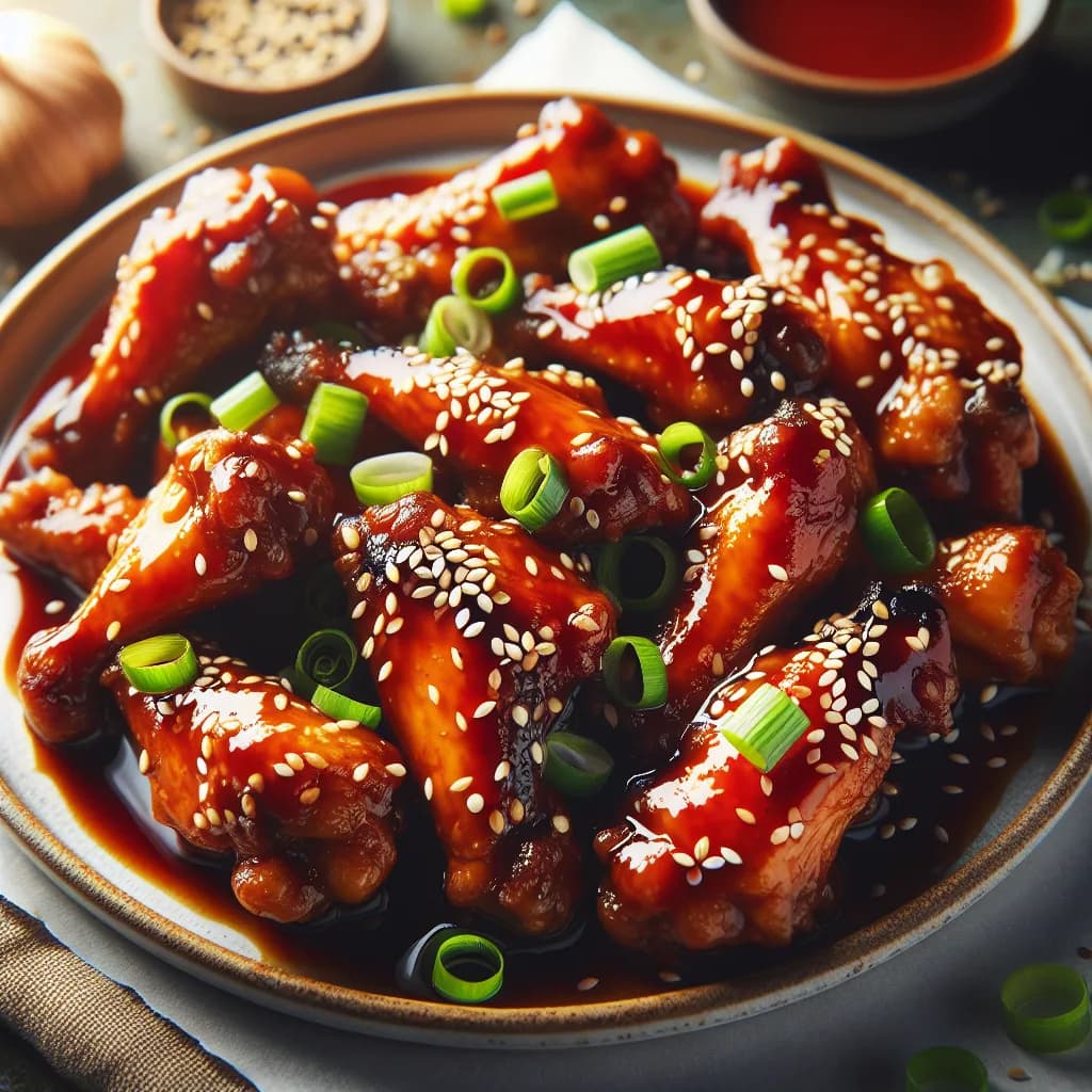 Sticky Chicken Wings mit Sesam