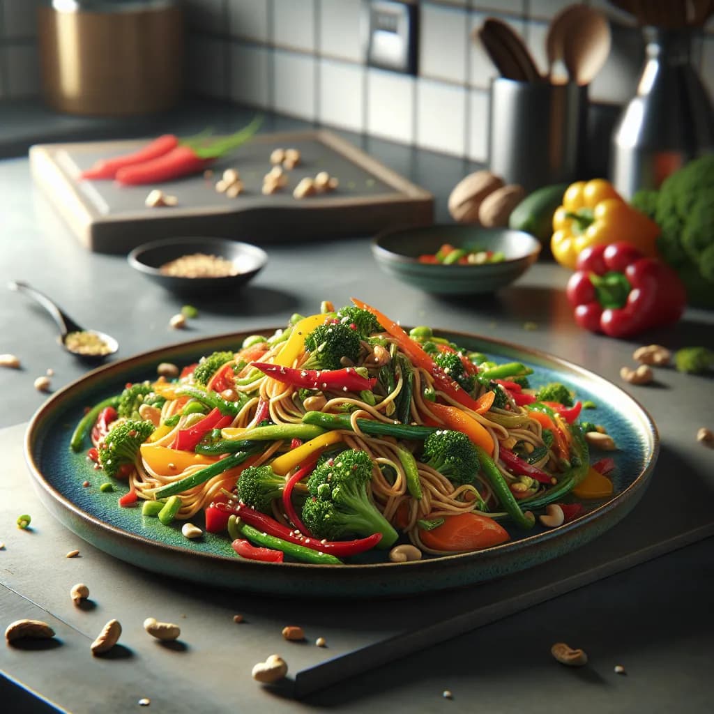 Stir-Fried Vegetable Noodles