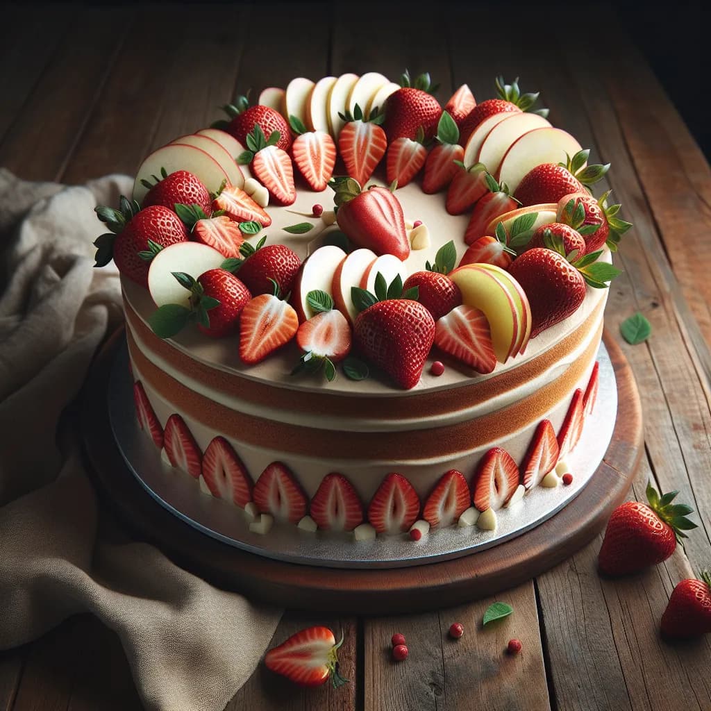 Strawberry Apple Sugar-Free Cake