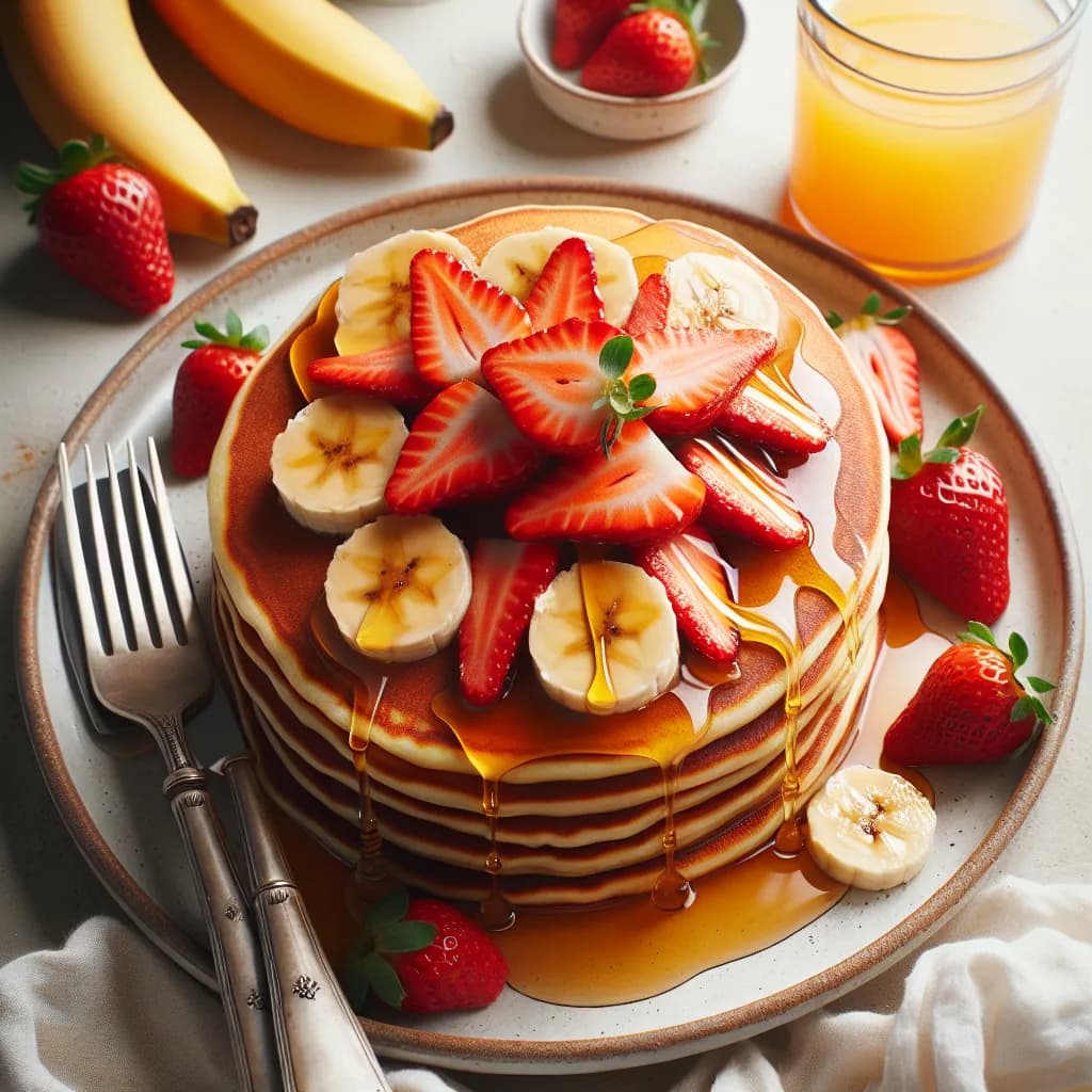 Strawberry Banana Pancakes