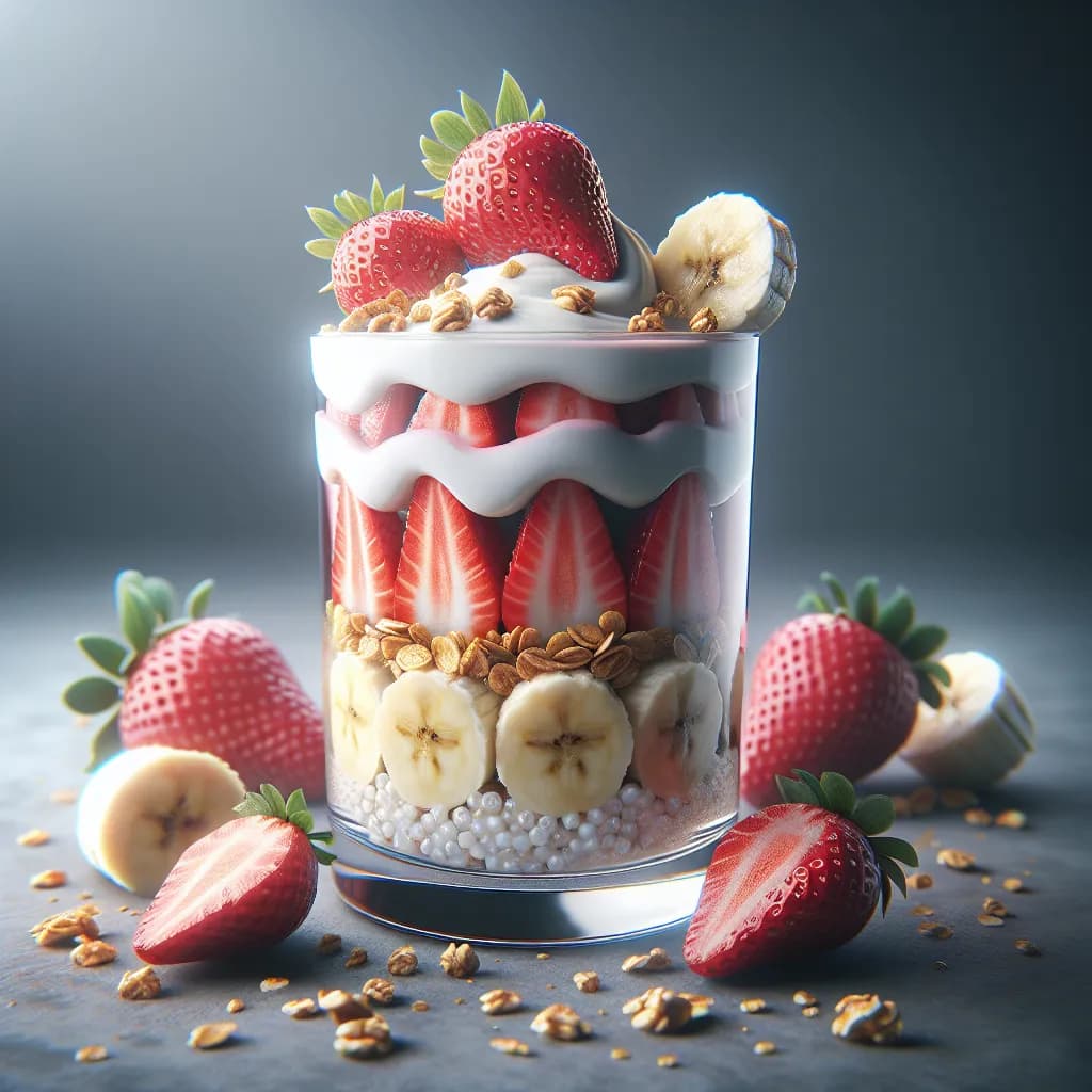 Strawberry Banana Sago Parfait
