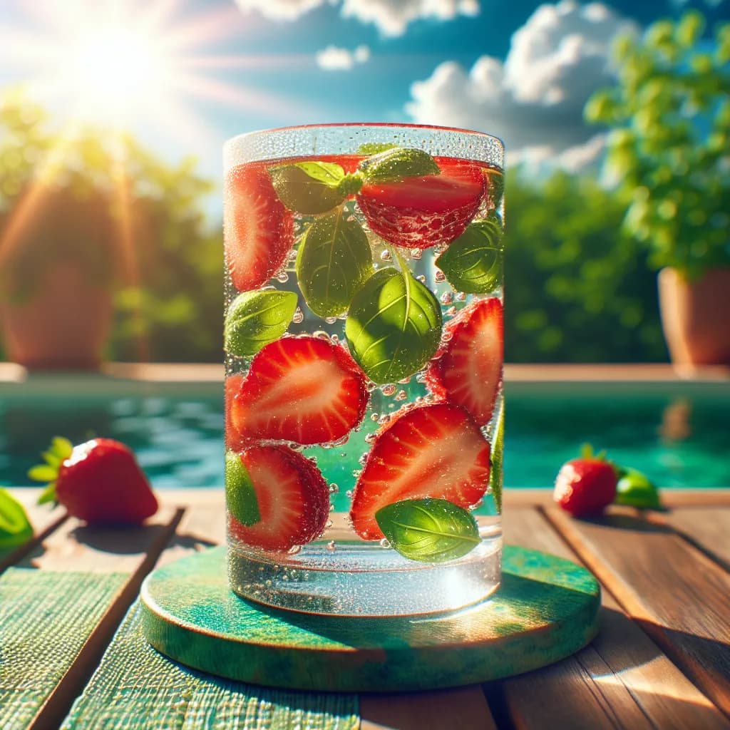Strawberry Basil Detox Water