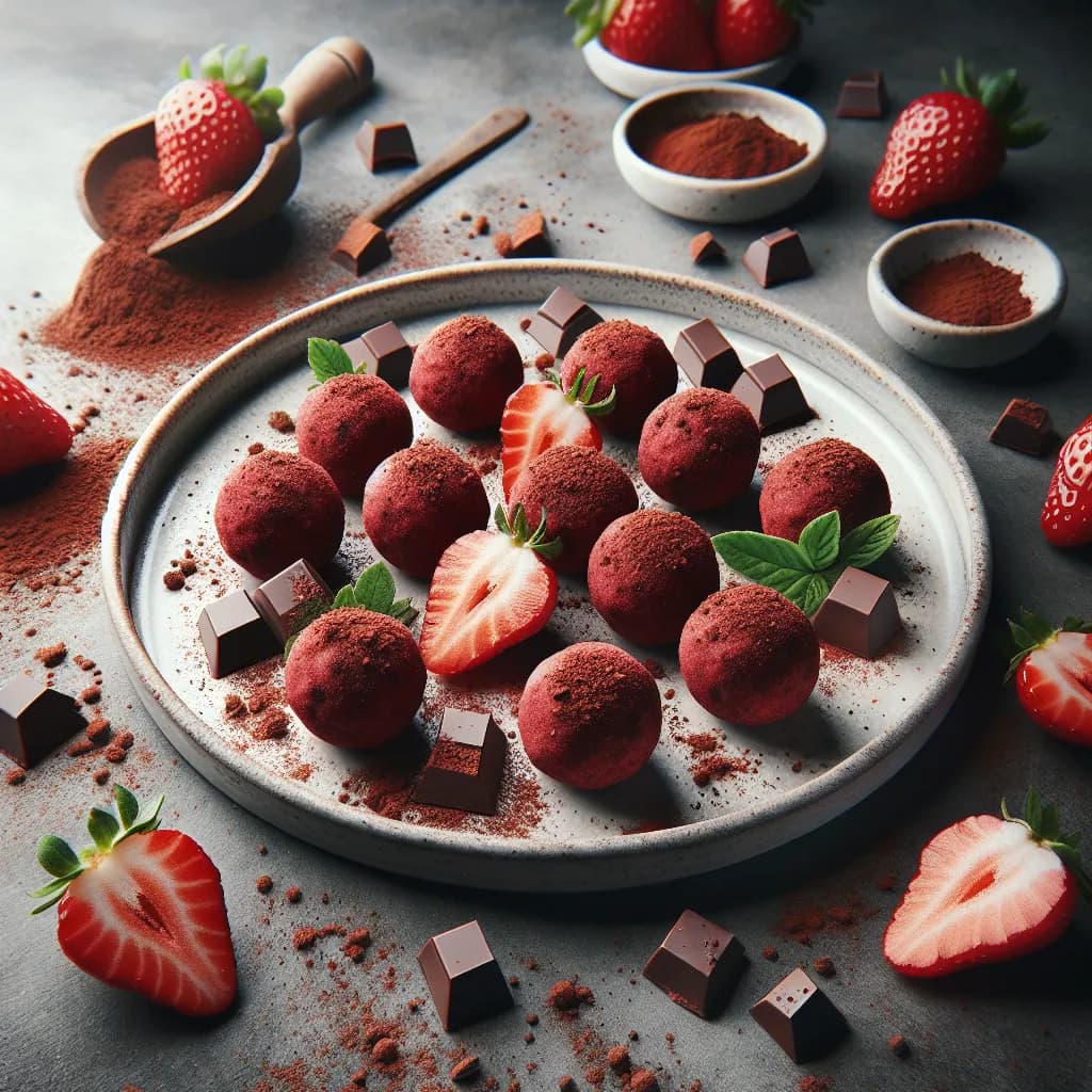 Strawberry Cocoa Energy Bites