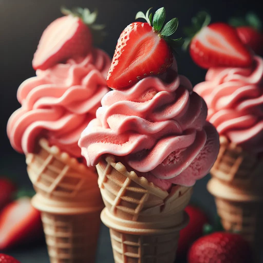 Strawberry Cream Cheese Cones