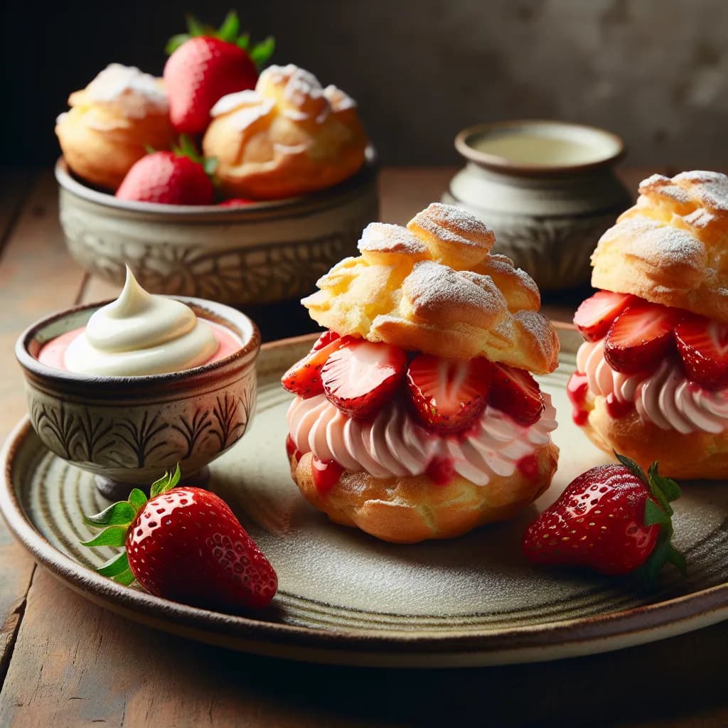 Strawberry Cream Puffs