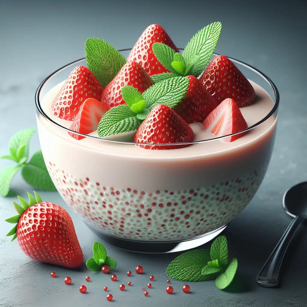 Strawberry Sago Pudding