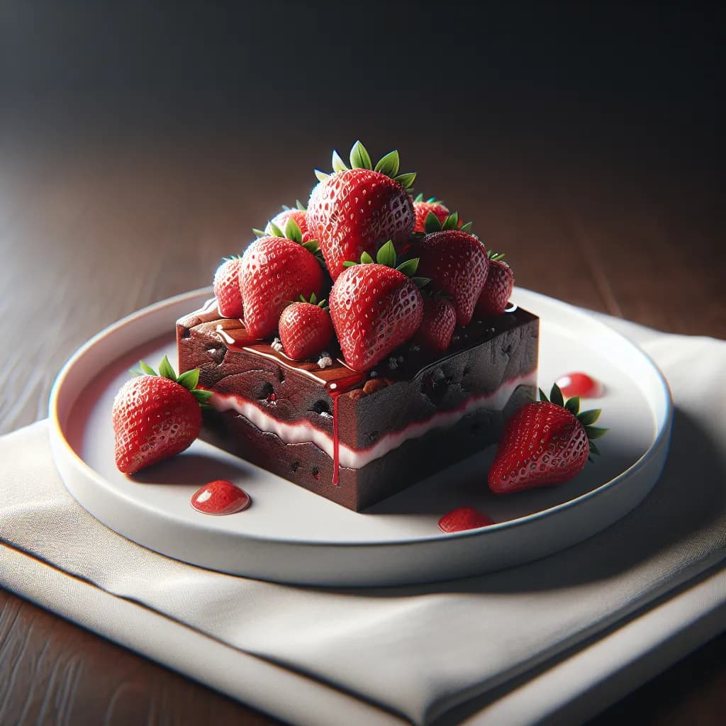 Strawberry Shortcake Brownies