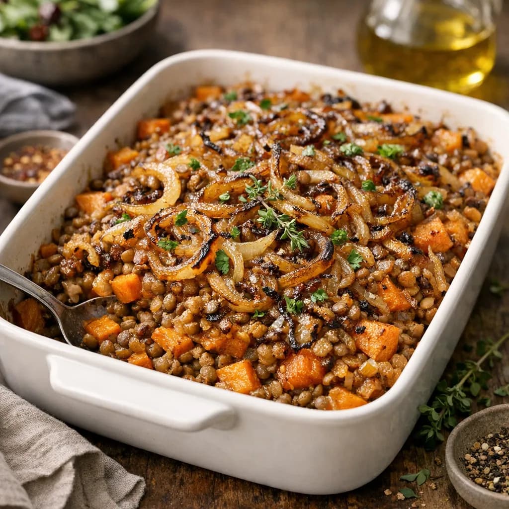 Stripling House Lentil & Sweet Potato Bake