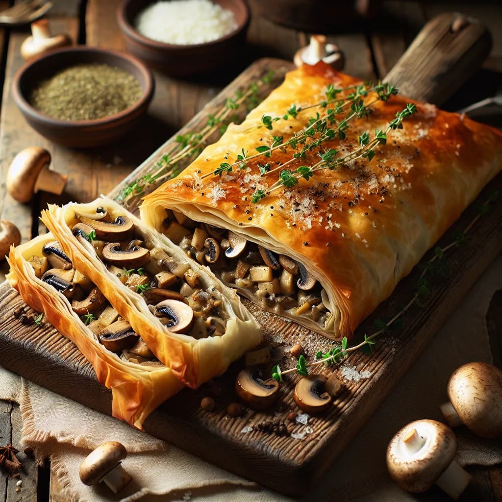 Strudel di Funghi e Pasta Fillo