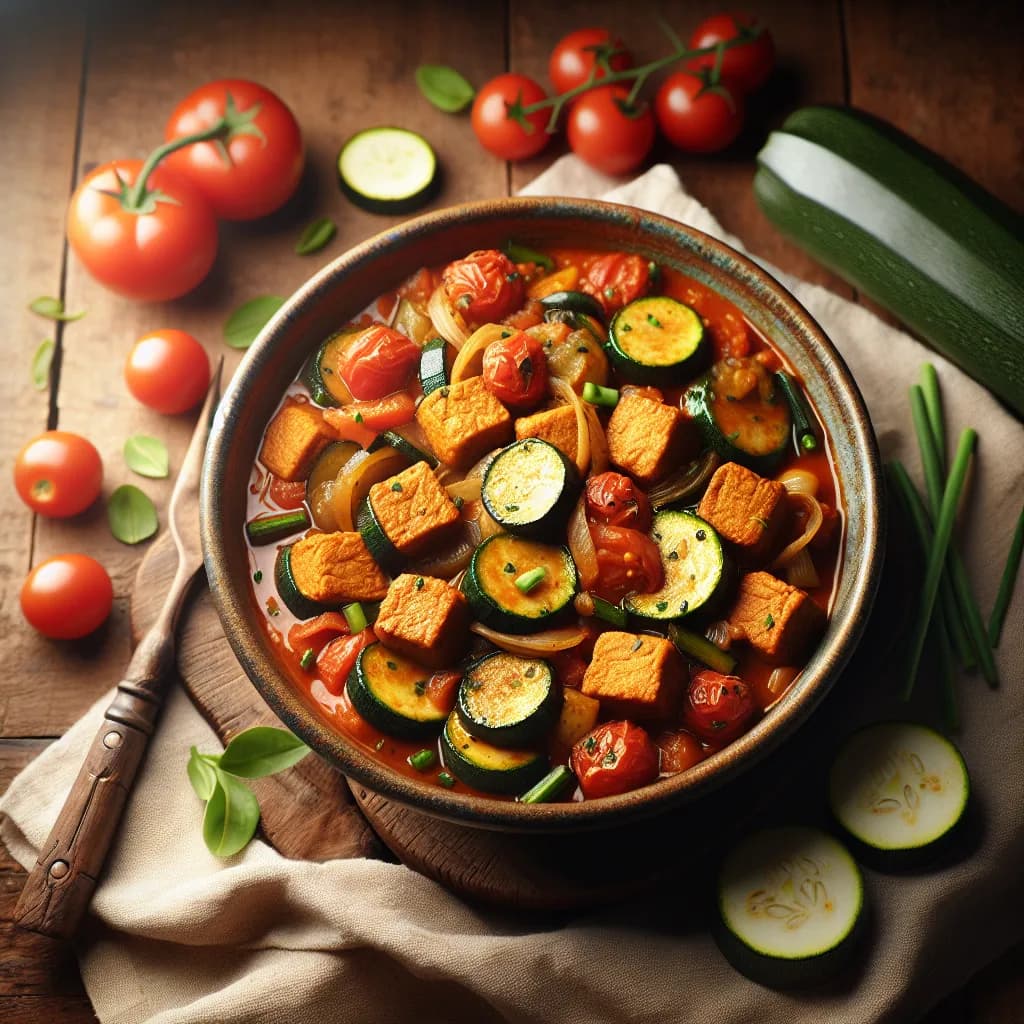 Stufato di Seitan e Zucchine